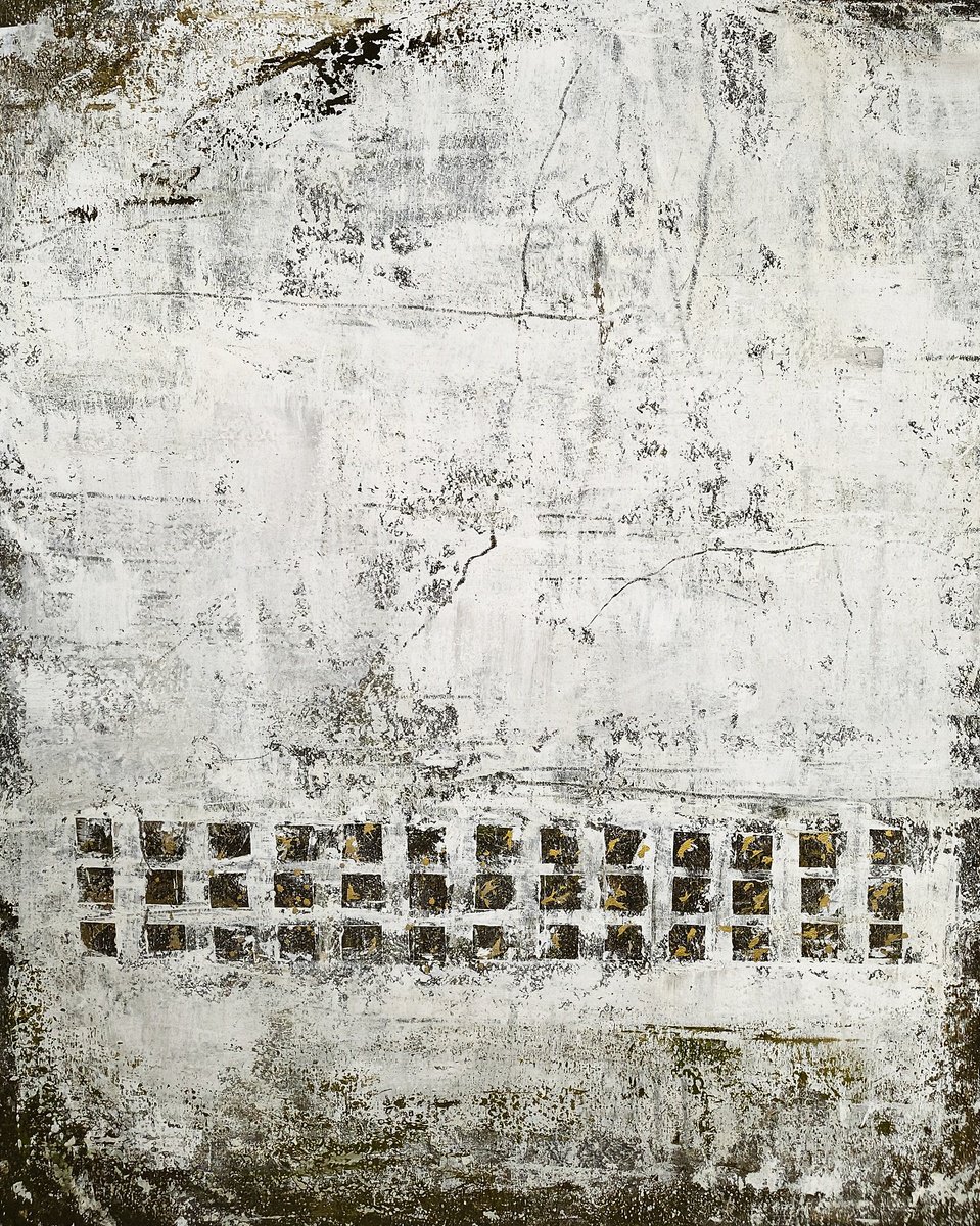 Organic Abstract Acrylic Painting By Veronika Obushikhina, 31 X 39", Essence 7, Original Artwork