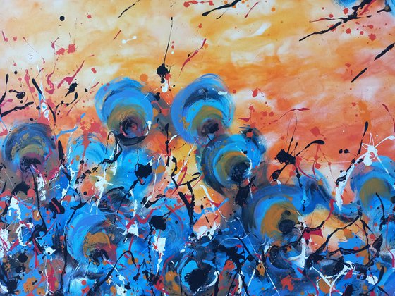 Sunset flowers by M.Y.