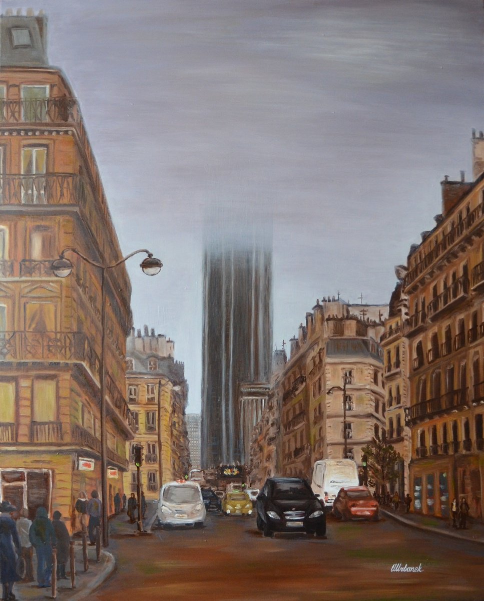 Impressionistic Landscape Oil Painting By Albina Urbanek, 32 X 39, Disappearance, Original Artwork