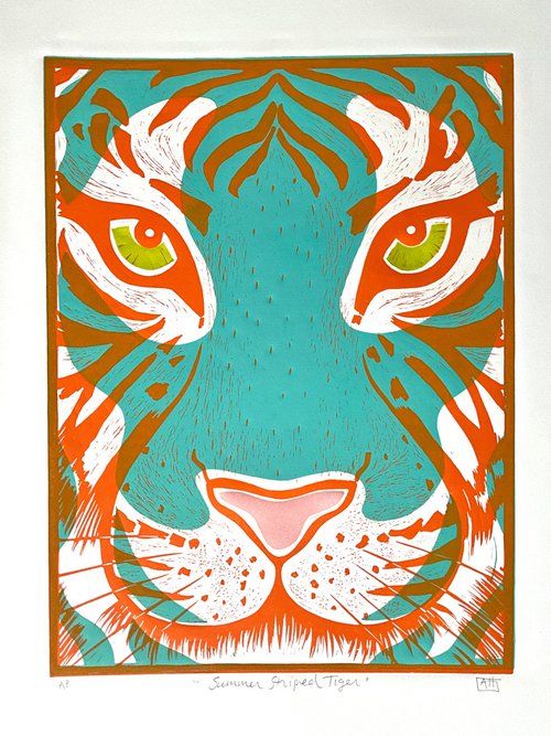 Summer Striped Tiger by Alison  Headley