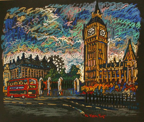 London. Pastel. 2