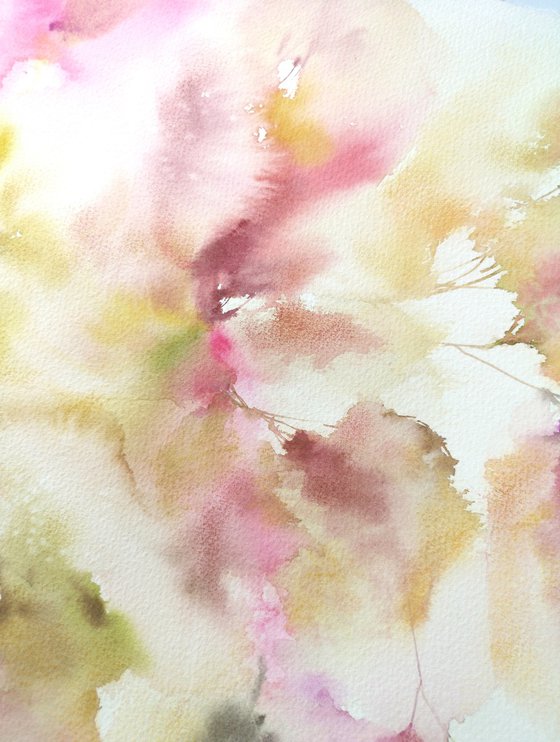 Yellow abstract flowers