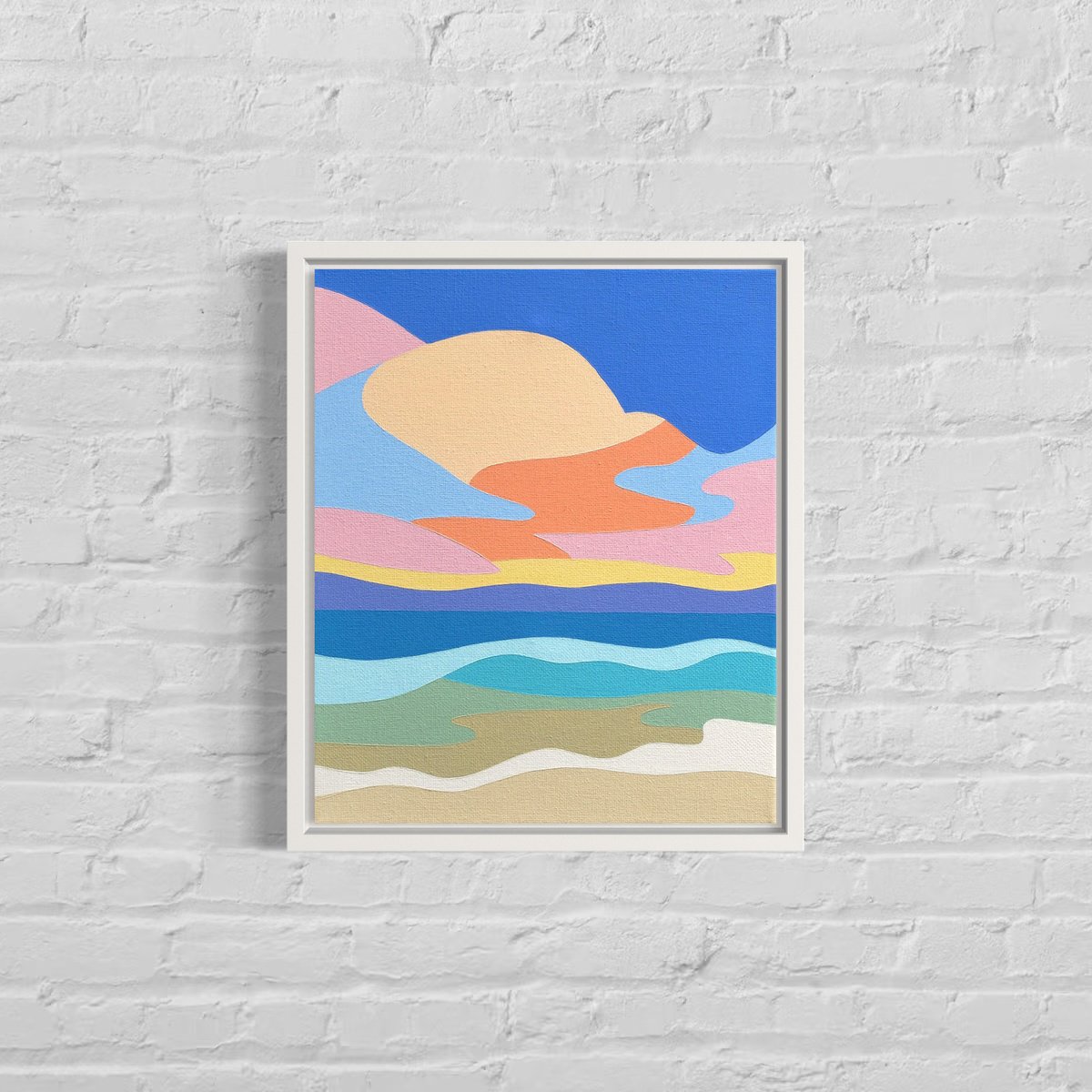 Coastal Sunset By Zoe Hattersley, 10 X 12, Artwork For Sale On Artfinder
