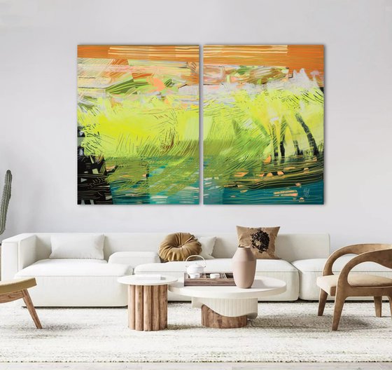 Waiting For Big Wave / Diptych