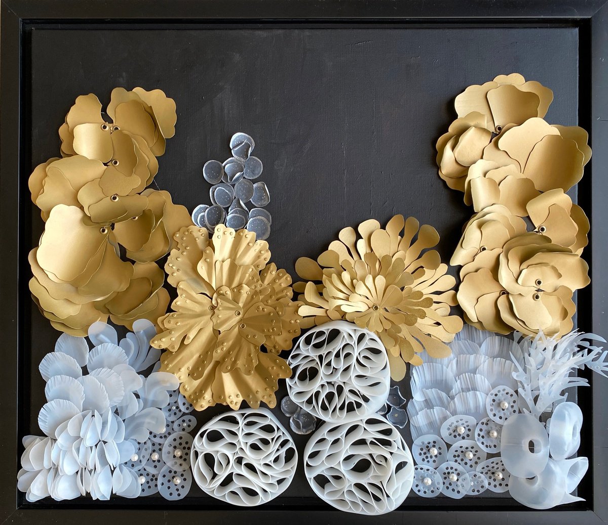 Organic Landscape Sculpture By Swapna Namboodiri, 30 X 26", Glowing Reefs, Original Artwork