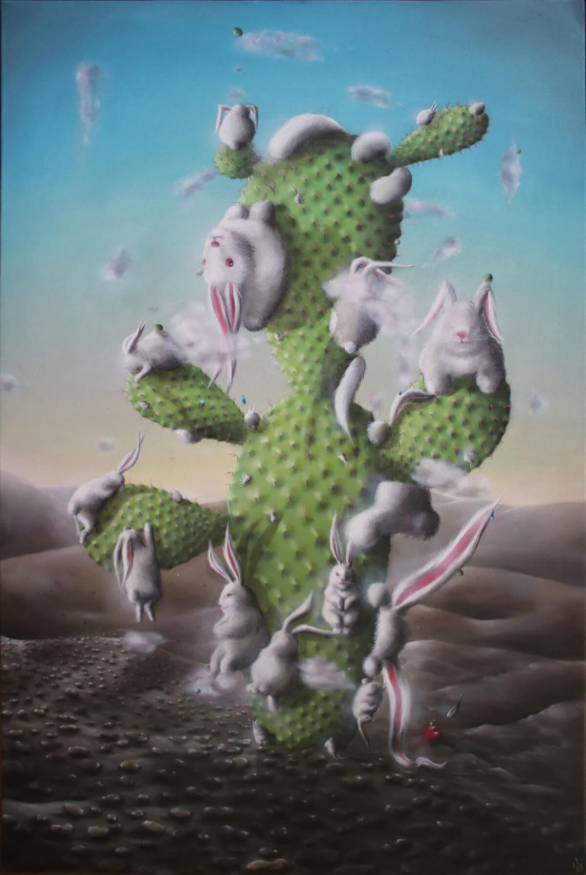 Surrealistic Still Life Oil Painting By Vanessa T Stefanova, 24 X 35", Flow State, Original Artwork