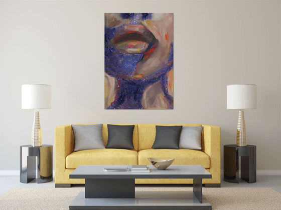 BRIGHTNESS- black woman wall art portrait - Limited Edition of 10, Giclee prints on canvas