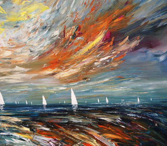 Evening Seascape Sailing L 1