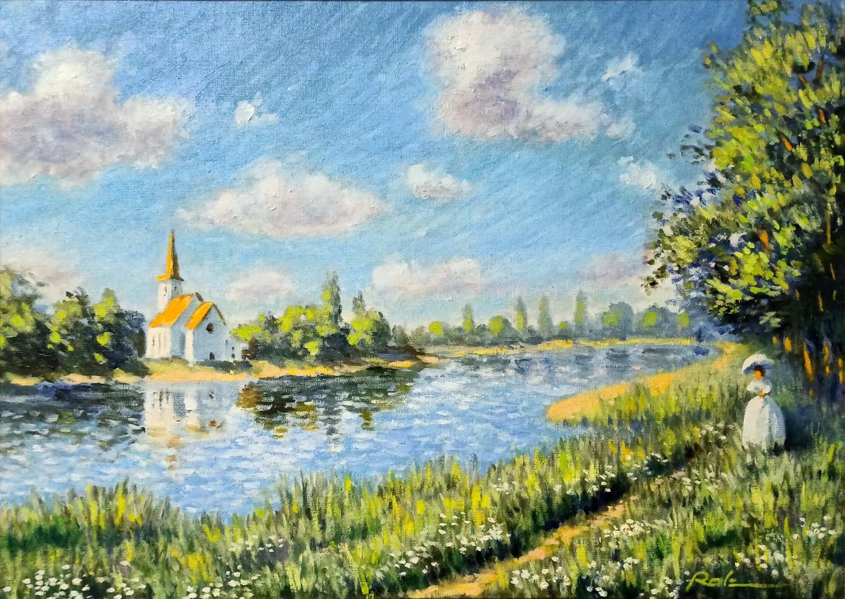 Church by the river by Oleh Rak