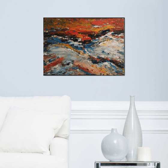 Abstract Sunset painting