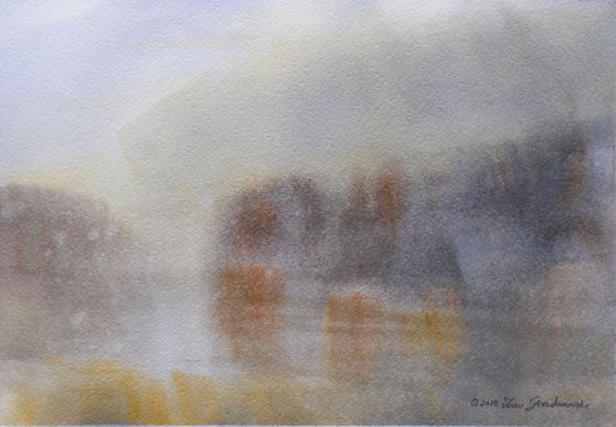 " The colors of foggy morning "