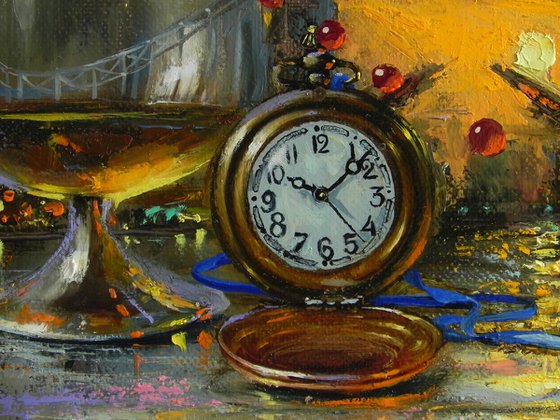 "Time to meet" Original art Oil on canvas Contemporary home decor