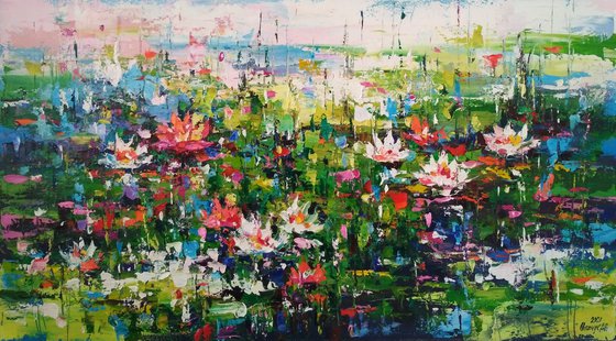 Abstract landscape  (Water lilies)