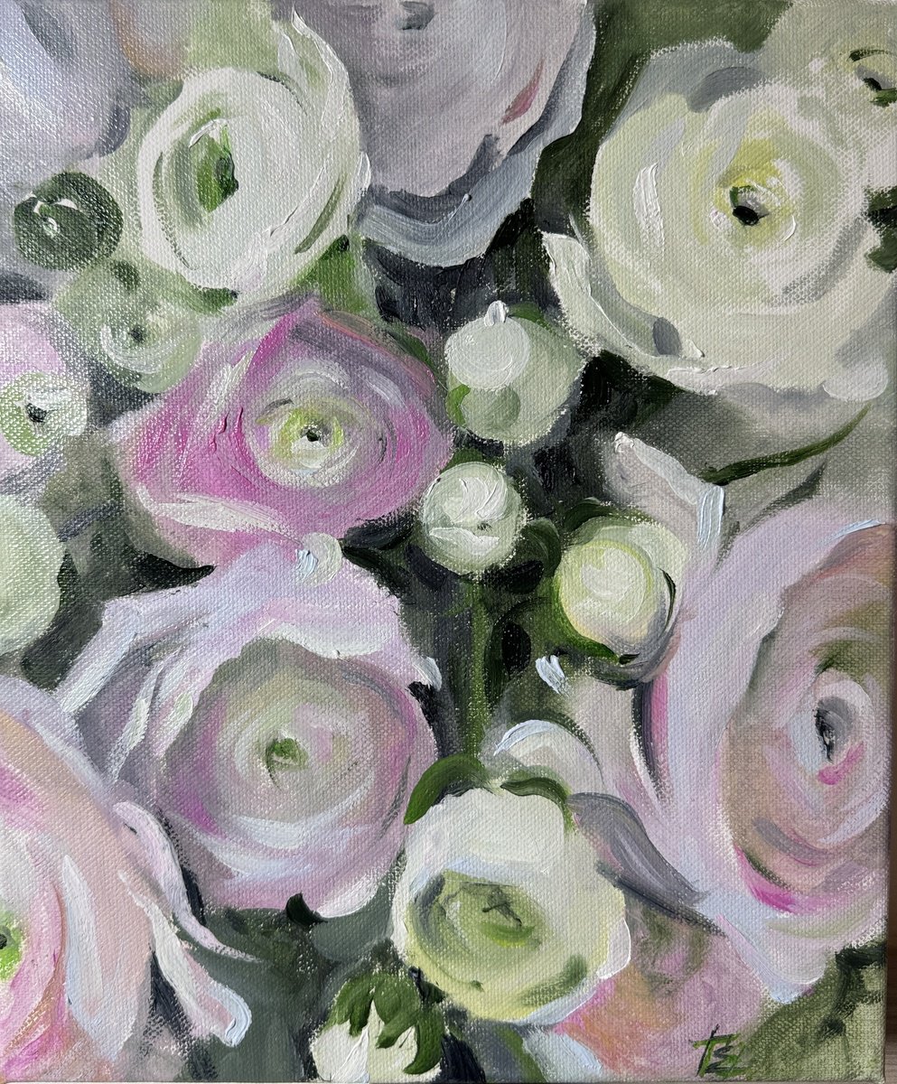 Ranunculi By Olena Hromova, 10 X 12, Artwork For Sale On Artfinder