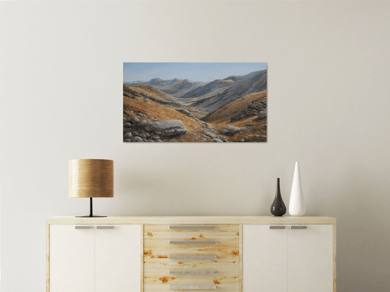 Mountain pass. (90x50 cm). As a gift.