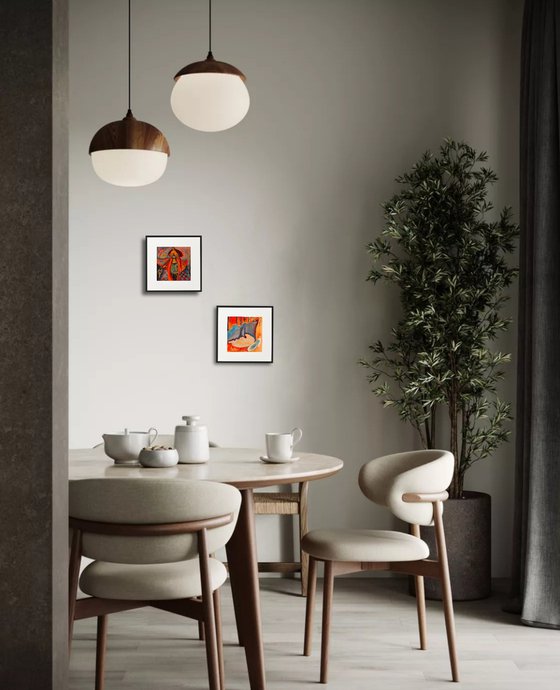 Connecting to the future. Diptych