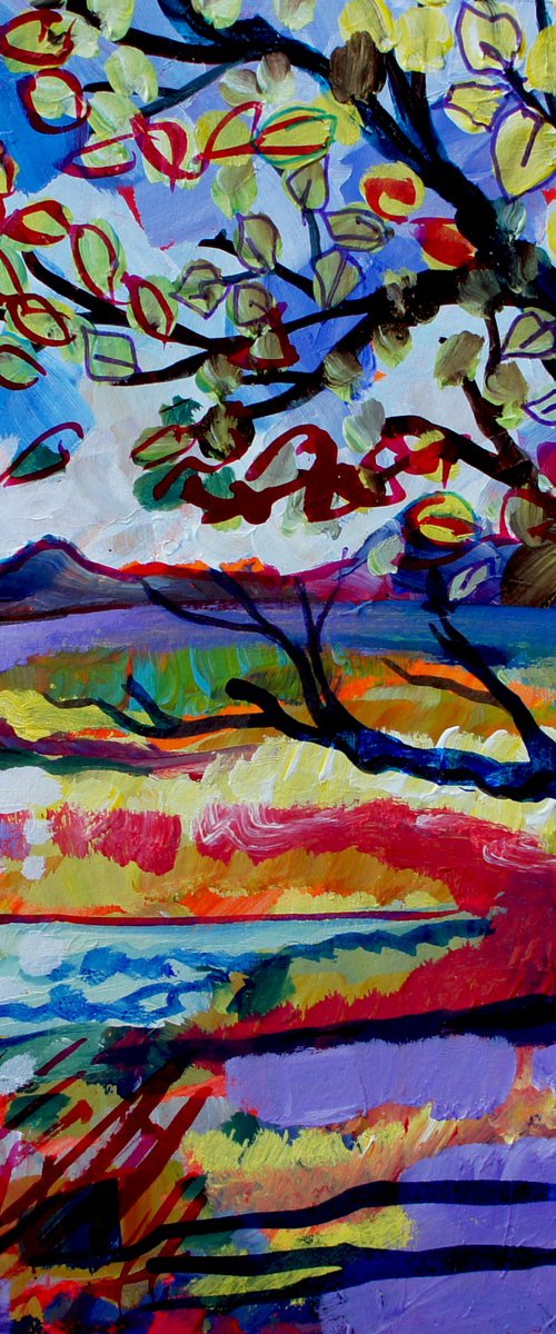 Old Tree by the Water by Julia  Rigby