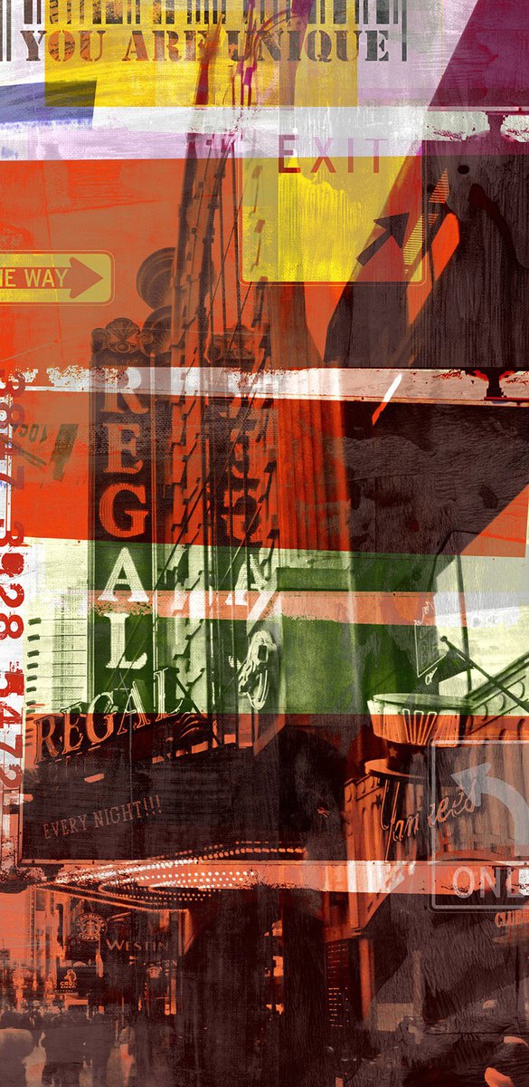 Abstract Cityscapes Photograph By Sven Pfrommer, 28 X 55", New York Skyliner Iv, Original Artwork