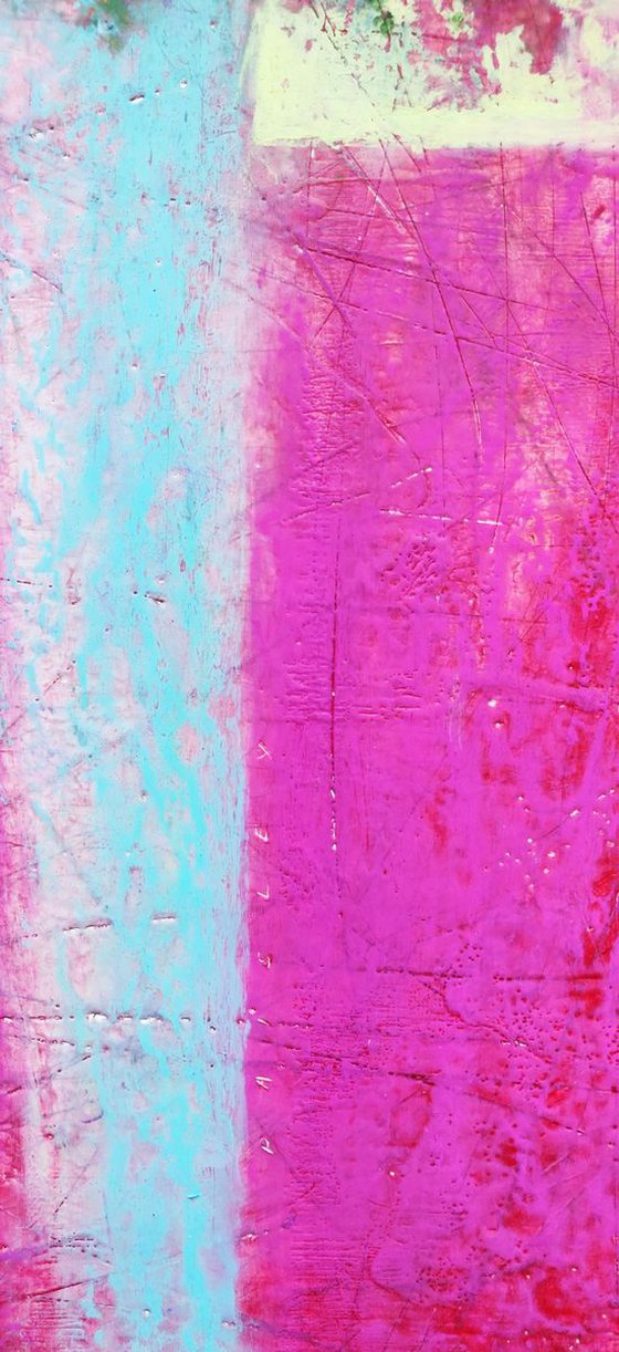 Magenta. Encaustic on MDF 50x30 cm