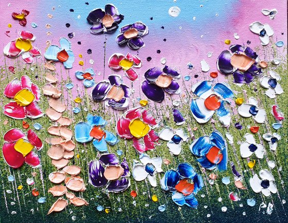 "Violet Clouds & Flowers in Love"