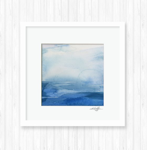 Finding Tranquility 1 - Abstract Zen Watercolor Painting by Kathy Morton Stanion
