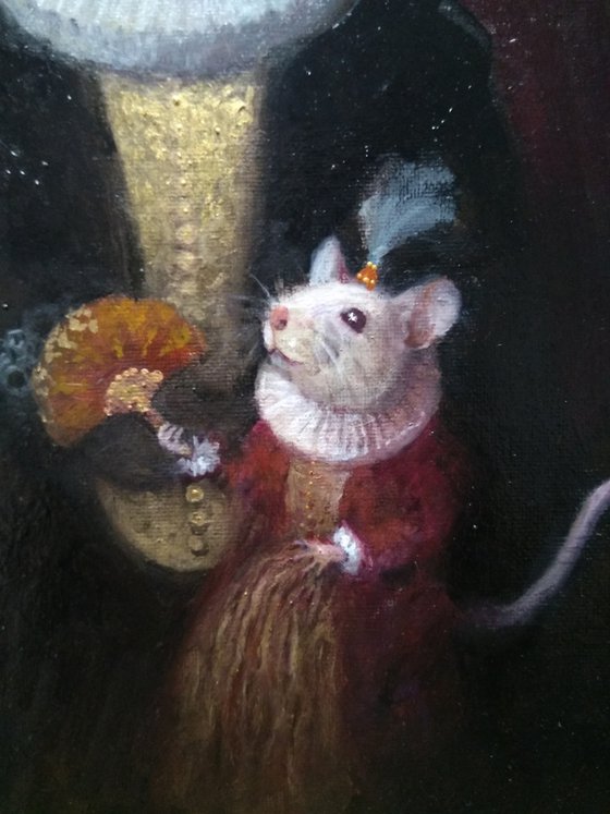 Cat Countess With Mouse.Do you want to have a beautiful portrait of your pet? Then send me a photo of your favorite cat, dog or mouse.