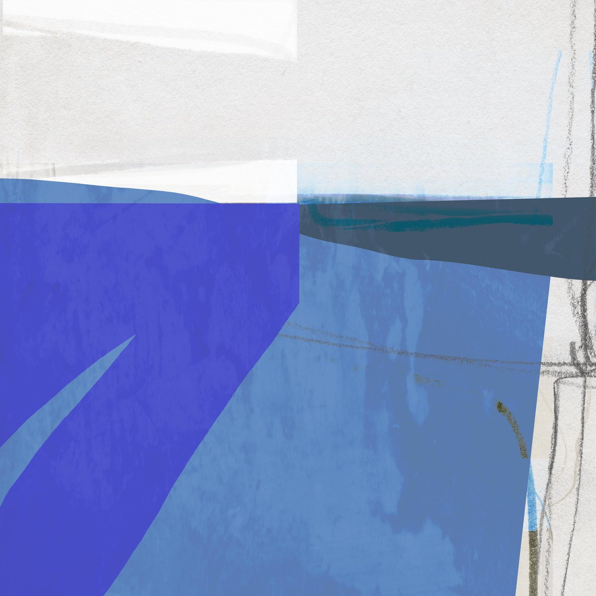 Expressive Abstract Giclee Print By Adrian Bradbury, 24 X 24, Tide 1, Original Artwork