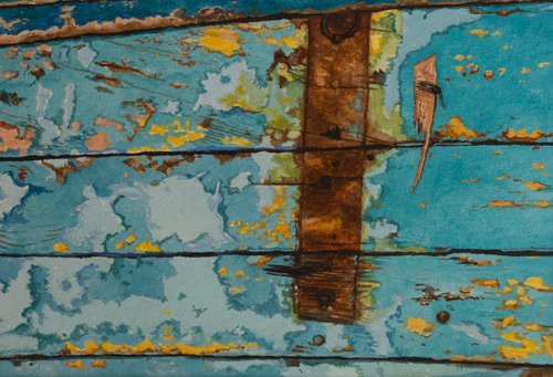 Boat Patina, Hasting Beach by Sue Cook