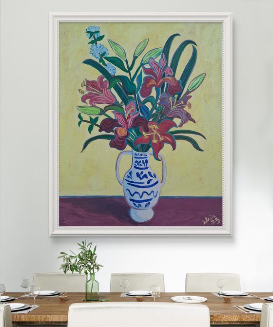 Lillies in a Chinese Vase II