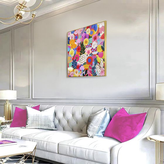 "Afternoon in the Flower Bed"