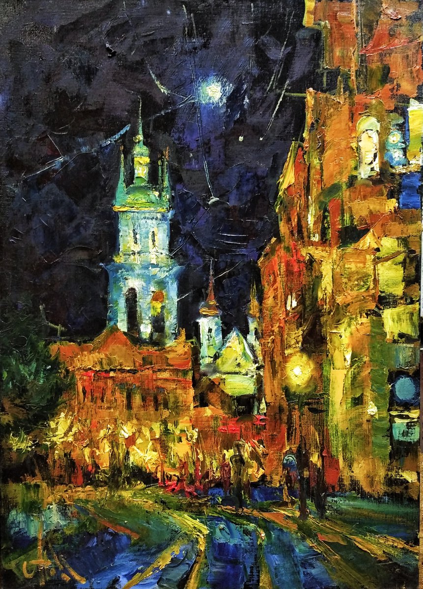 Lviv in the night by Andriy Naboka