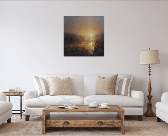 " Hazy Sunrise " SPECIAL PRICE / W 80 x H 80 cm