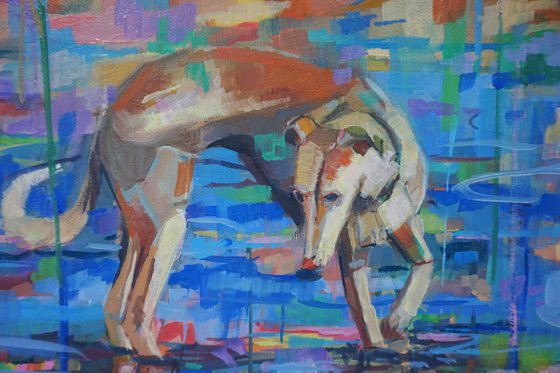 Girl and dog