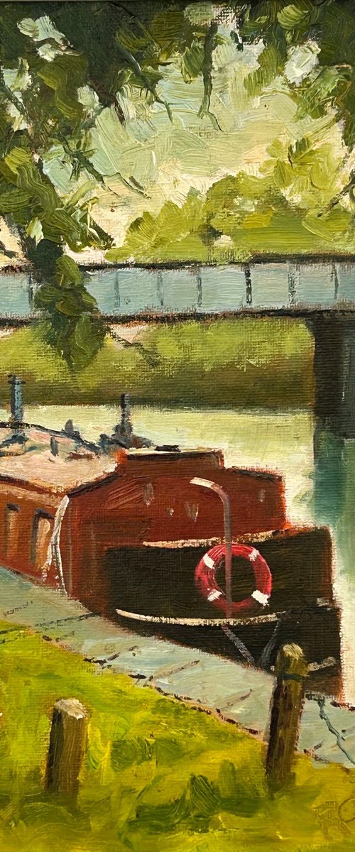 Barge at rest by Robert Wells