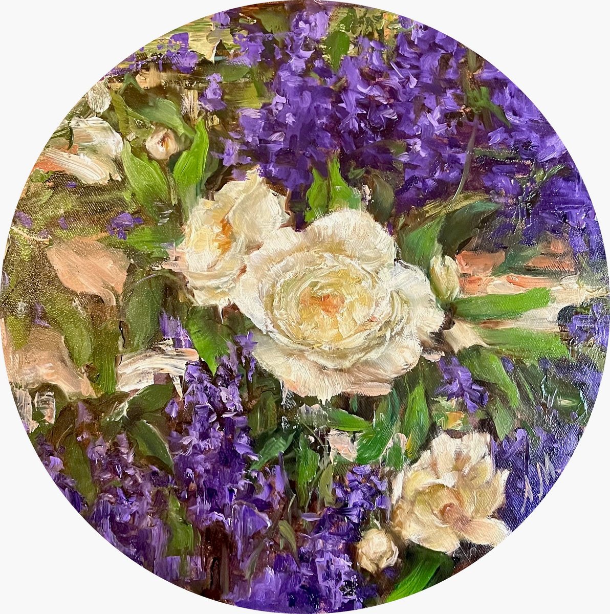 Roses and lavender by Elena Mashajeva-Agraphiotis