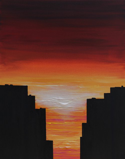 City Sunset by Serguei Borodouline