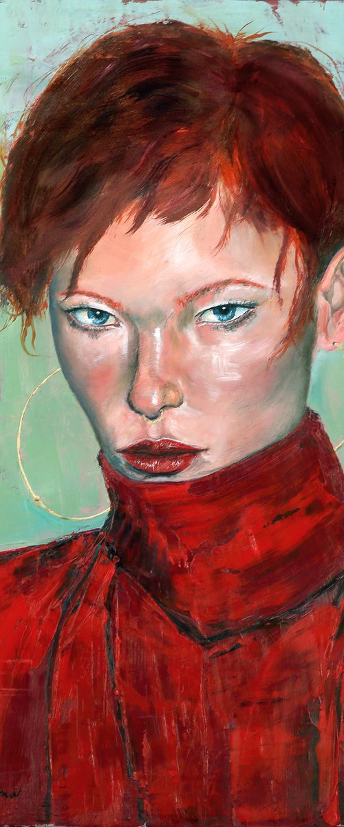 Girl in red by Marco Modiano