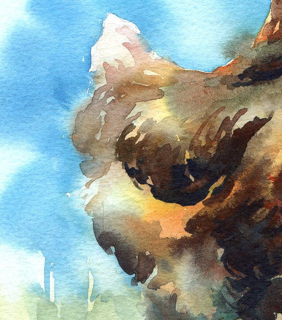 Сhicken in watercolor, Farm life, Bird painting