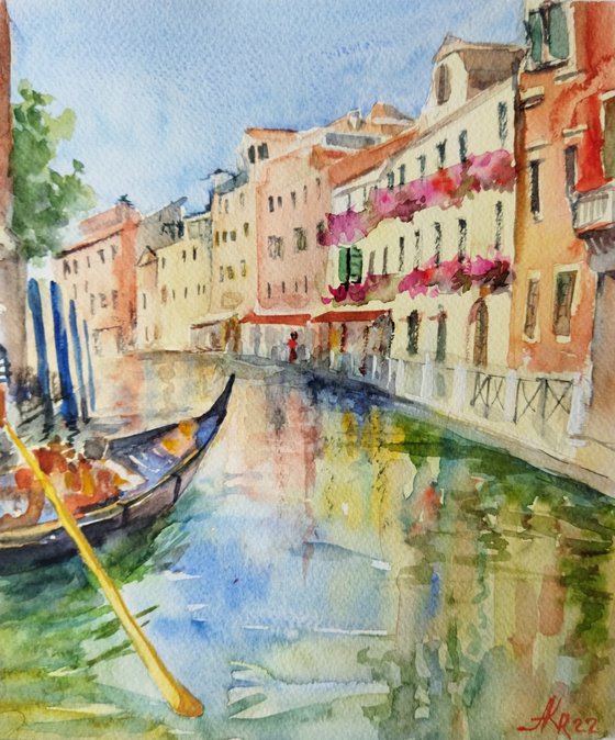 Venetian canals - Venice Italy - Gondola