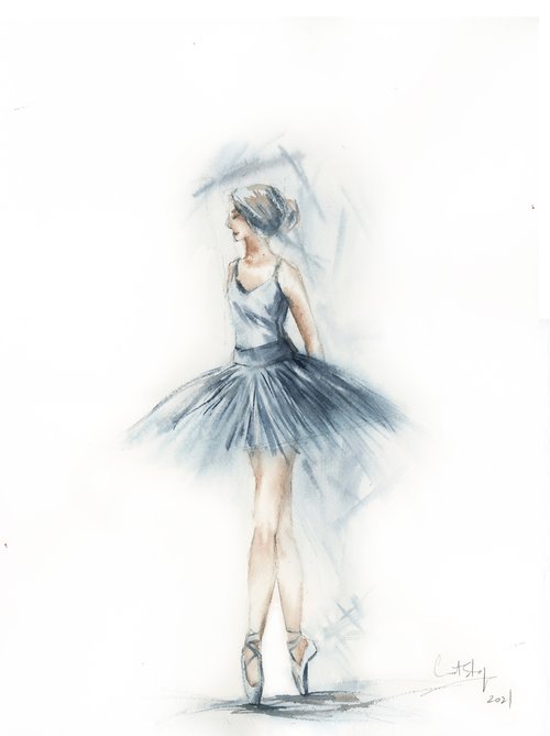 Ballerina in Blue n.12 by Sophie Rodionov