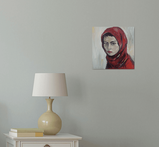 Woman in a Red Headscarf