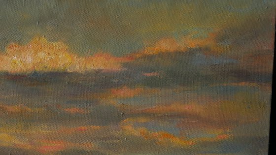 Sunset - sky landscape painting