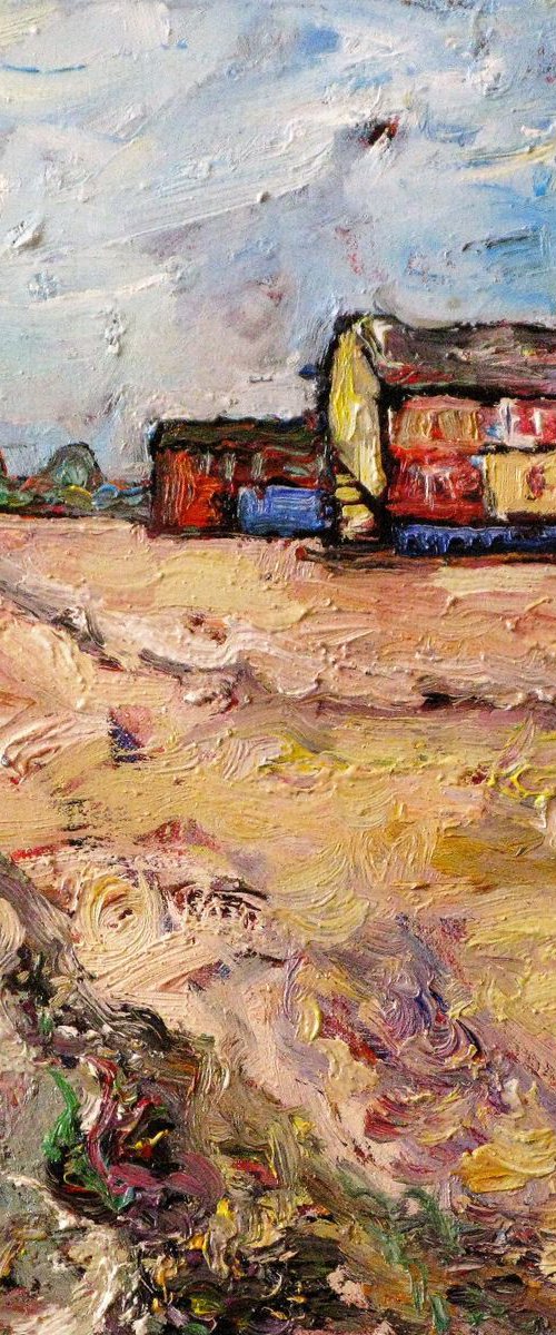 Beach. Zatoka. September. by Nikifor Swiristuhin
