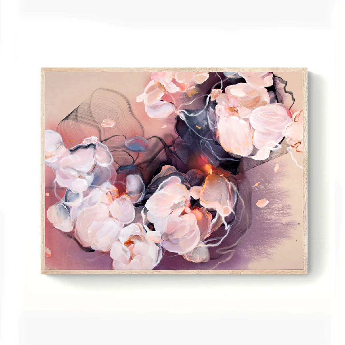 Abstract Acrylic Painting By Anna Maiko, 47 X 35, Celestial, Original Artwork