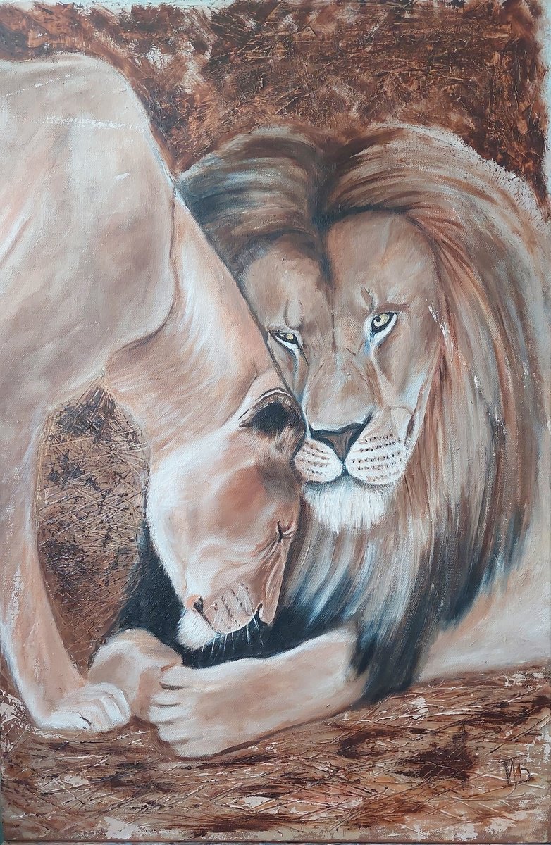 Couple of Lions by Ira Whittaker