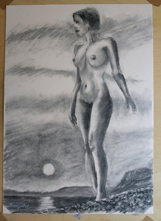 Female Figure #71 Charcoal