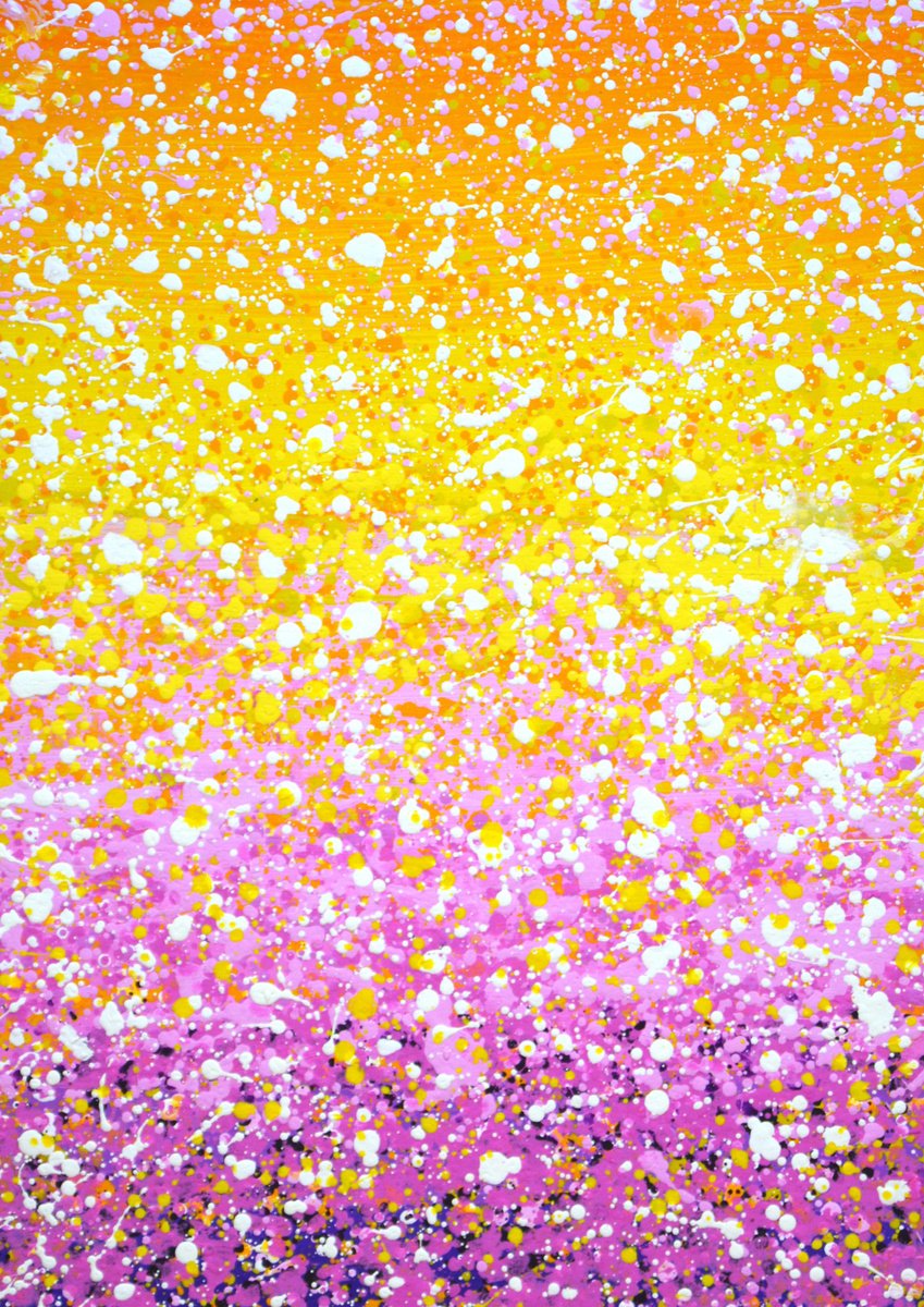 Expressive Abstract Acrylic Painting By Iryna Kastsova, 20 X 28, Love 2., Original Artwork