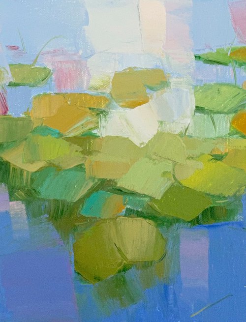 Lilies, Original oil painting, Handmade artwork, One of a kind by Vahe Yeremyan