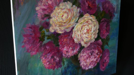 Lush Bouquet Of Peonies painting