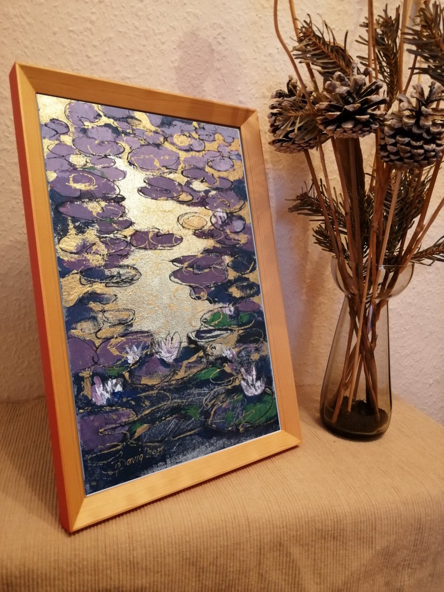 Seerosen violett by Olga David